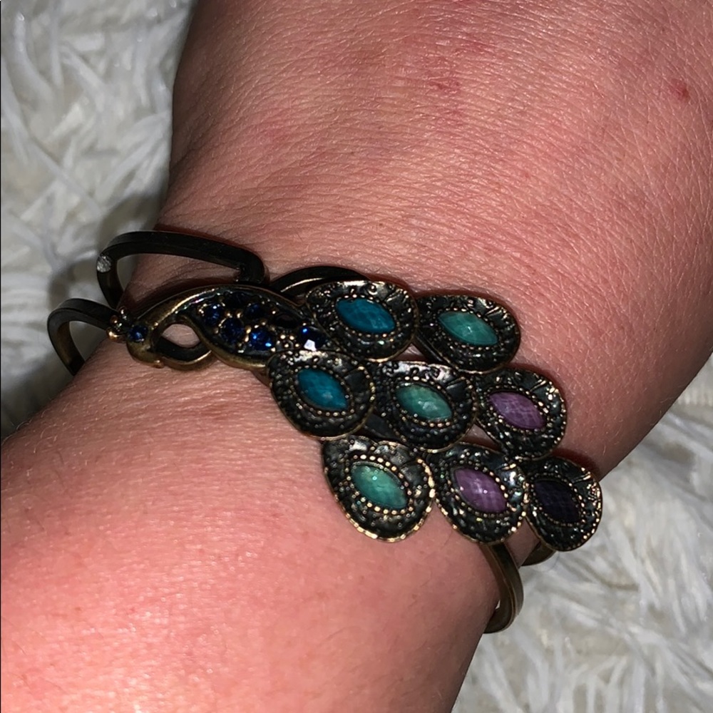 Beautiful vintage peacock bracelet - Picture 5 of 8